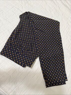 Talbots Navy Pants with Geometric Medallions
